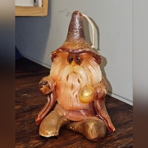 Vintage Handmade Wizard‎ Candle Crystal Ball GANDOLF Lord Of Rings Type 70s 80s